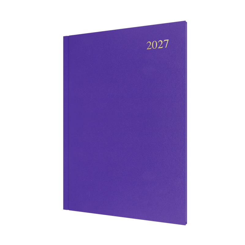 Collins Essential 2027 A4 Week to View Diary Purple front cover