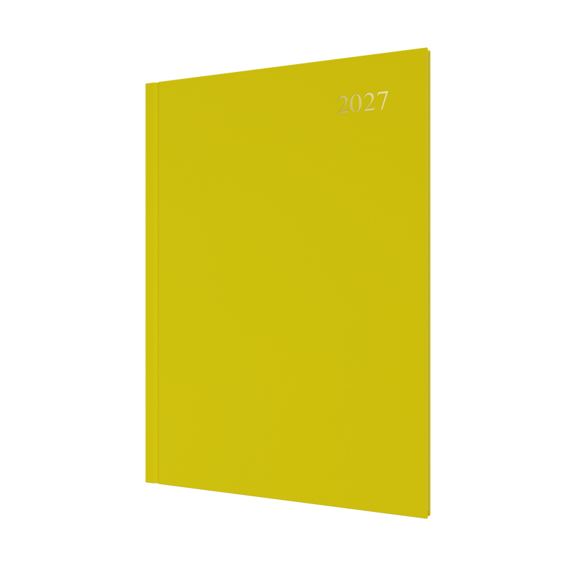 Collins Essential 2027 A4 Week to View Diary Yellow front cover