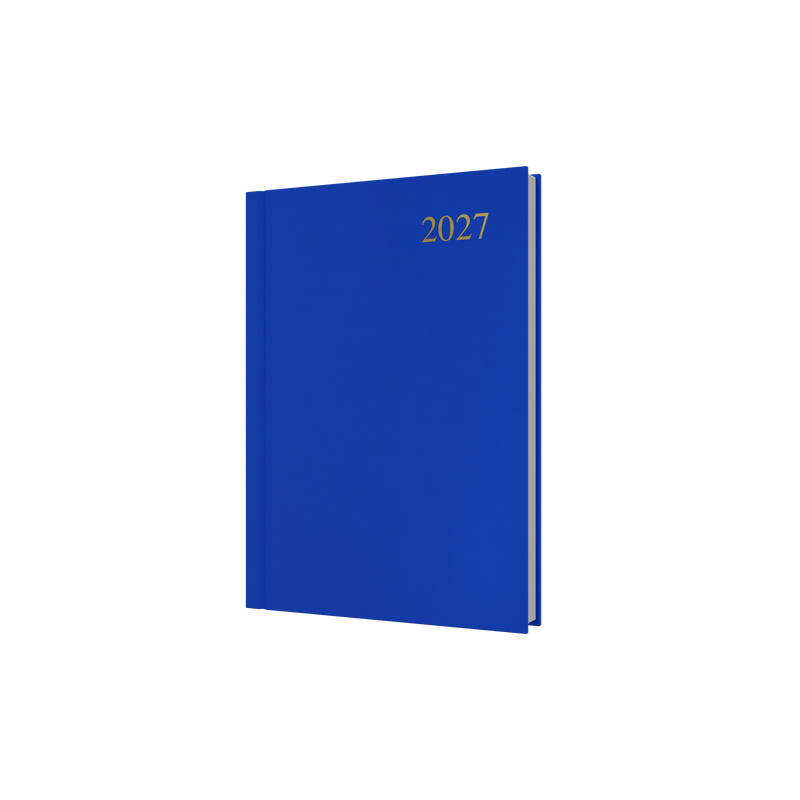 Collins Essential 2027 A5 Day to a Page Diary Blue front cover
