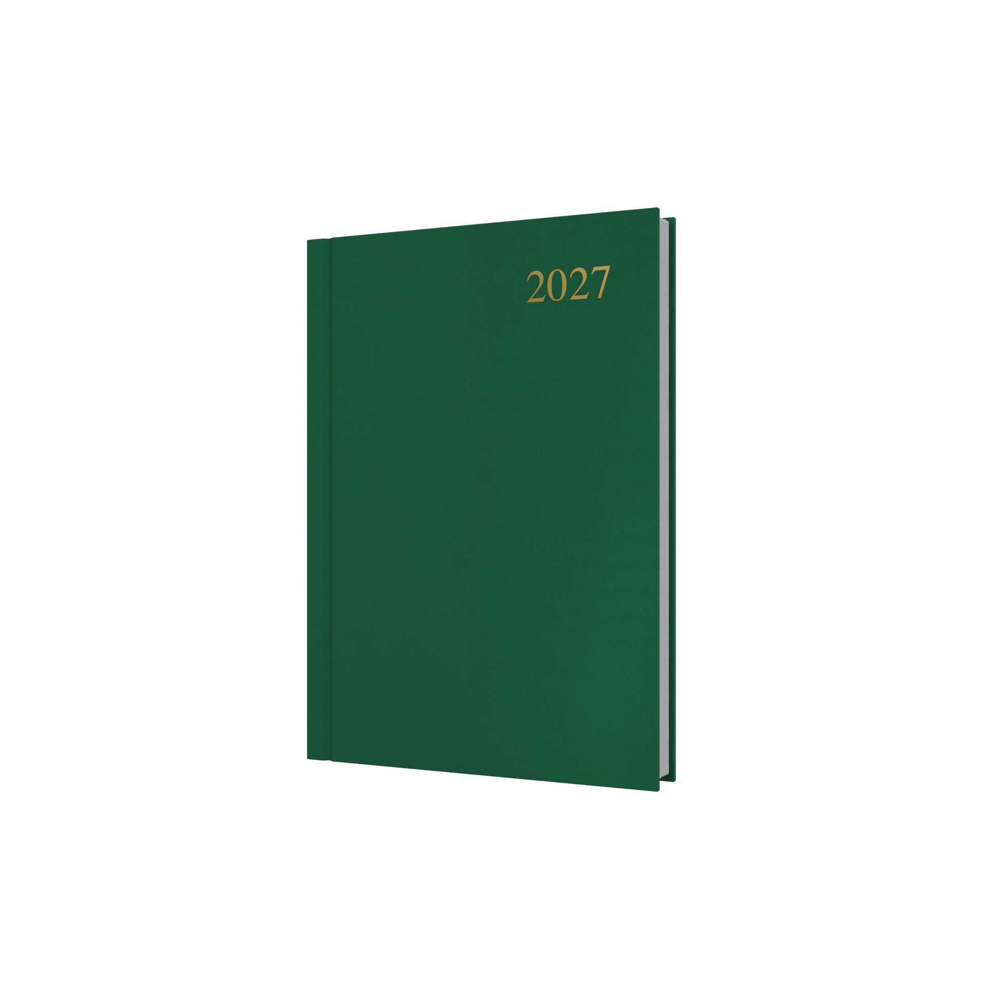 Collins Essential 2027 A5 Day to a Page Diary Green front cover