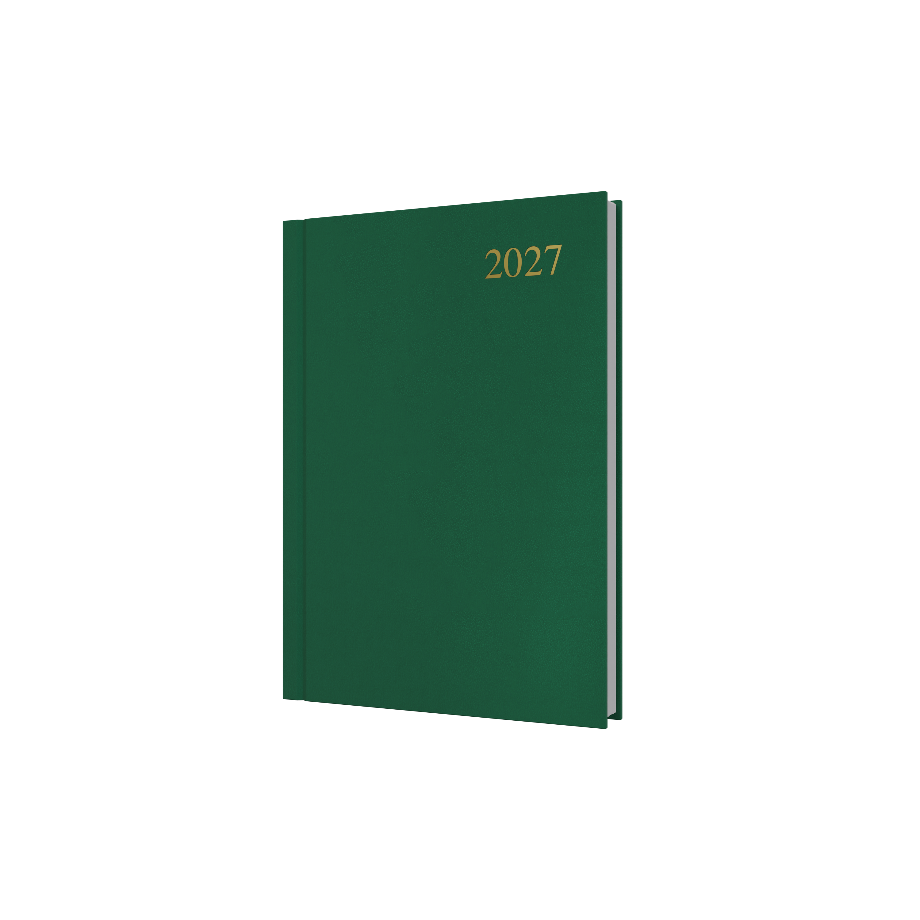 Collins Essential 2027 A5 Day to a Page Diary Green front cover