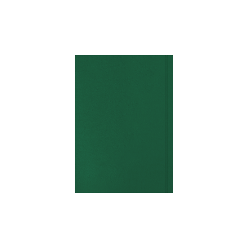 Collins Essential 2027 A5 day to a page diary green cover and spine detail