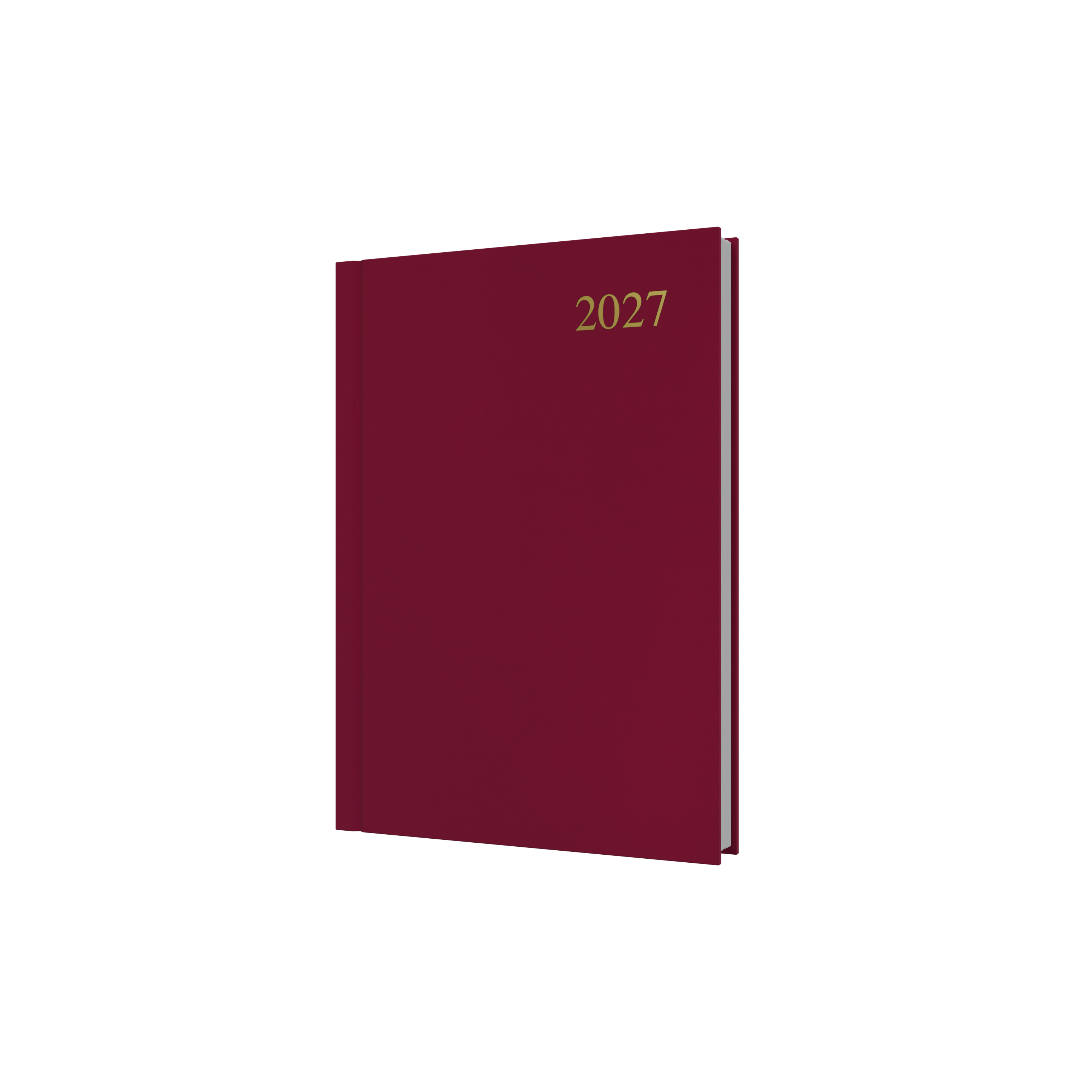 Collins Essential 2027 A5 Day to a Page Diary Maroon front cover