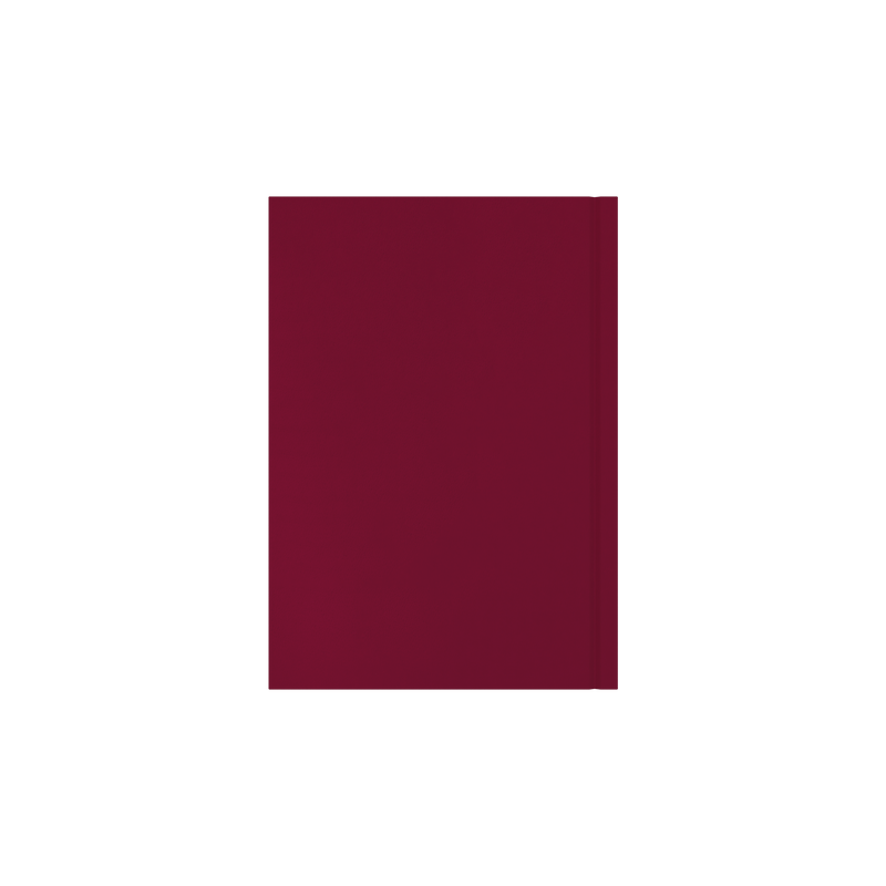 Collins Essential 2027 A5 day to a page diary maroon cover and spine detail