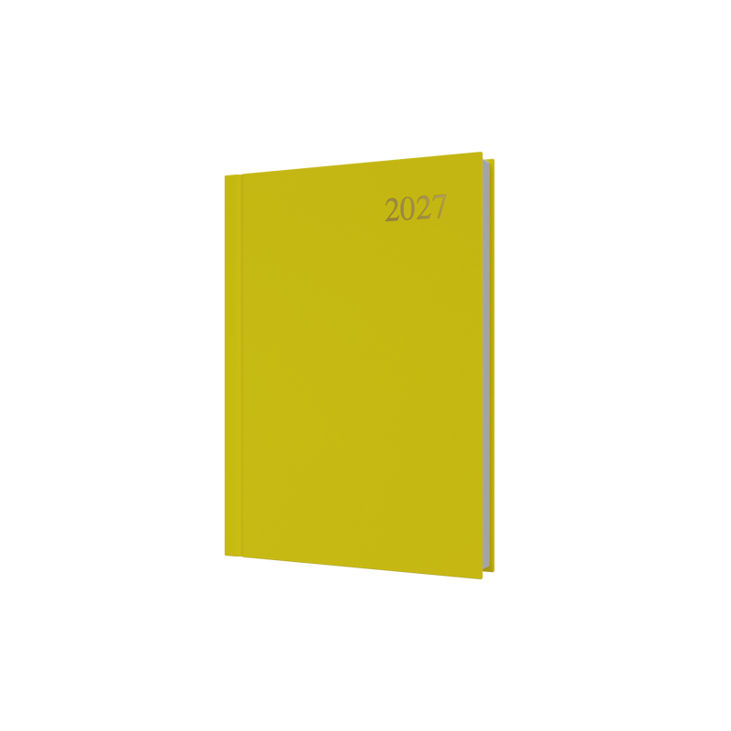 Collins Essential 2027 A5 Day to a Page Diary Yellow front cover