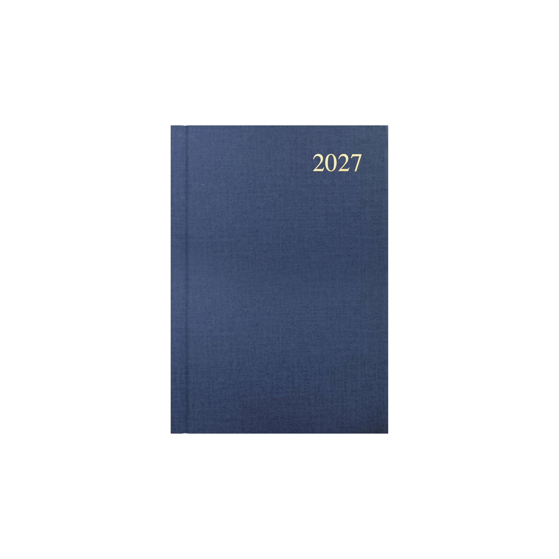 Collins Essential 2027 A5 week to view diary grey cover angled view