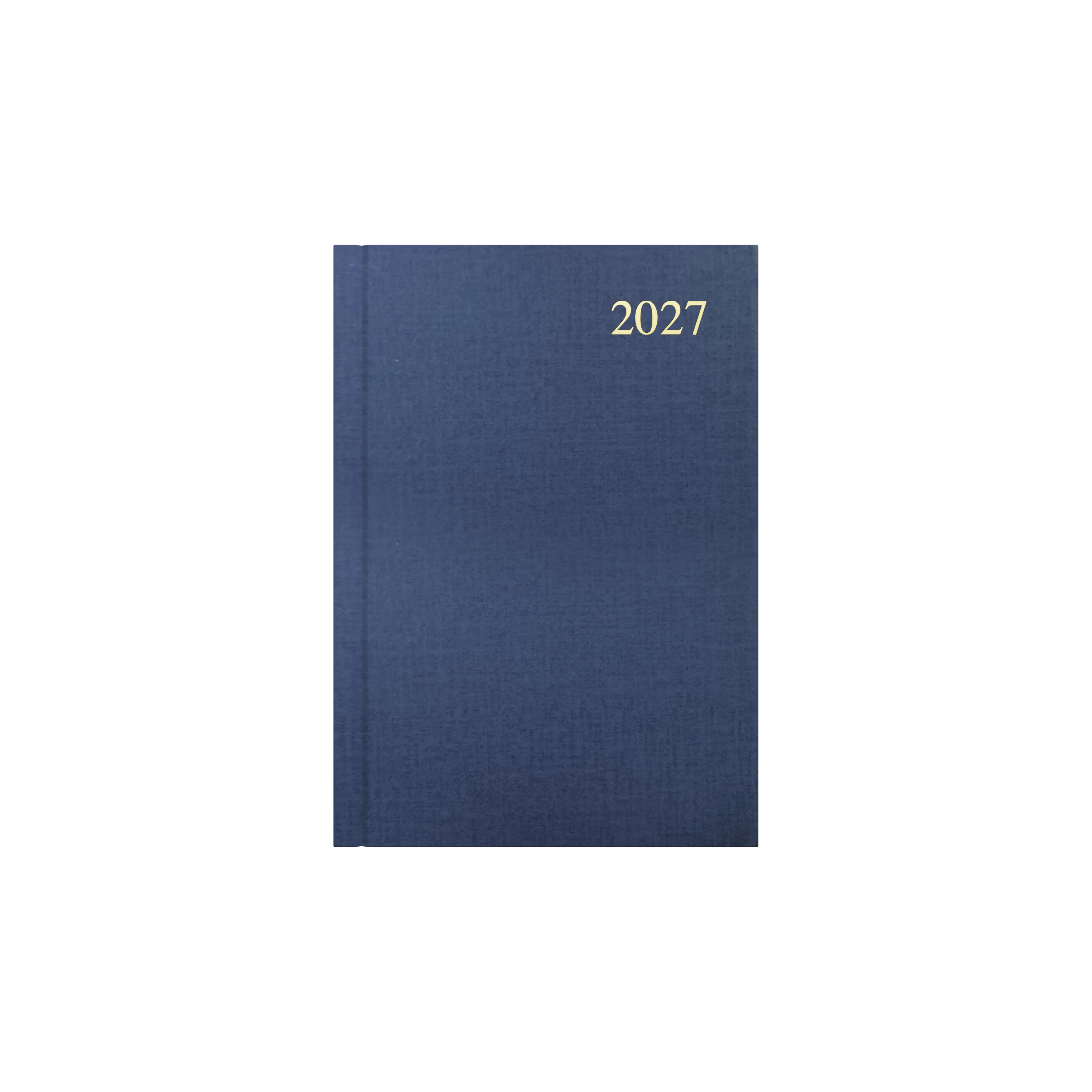 Collins Essential 2027 A5 week to view diary grey cover angled view