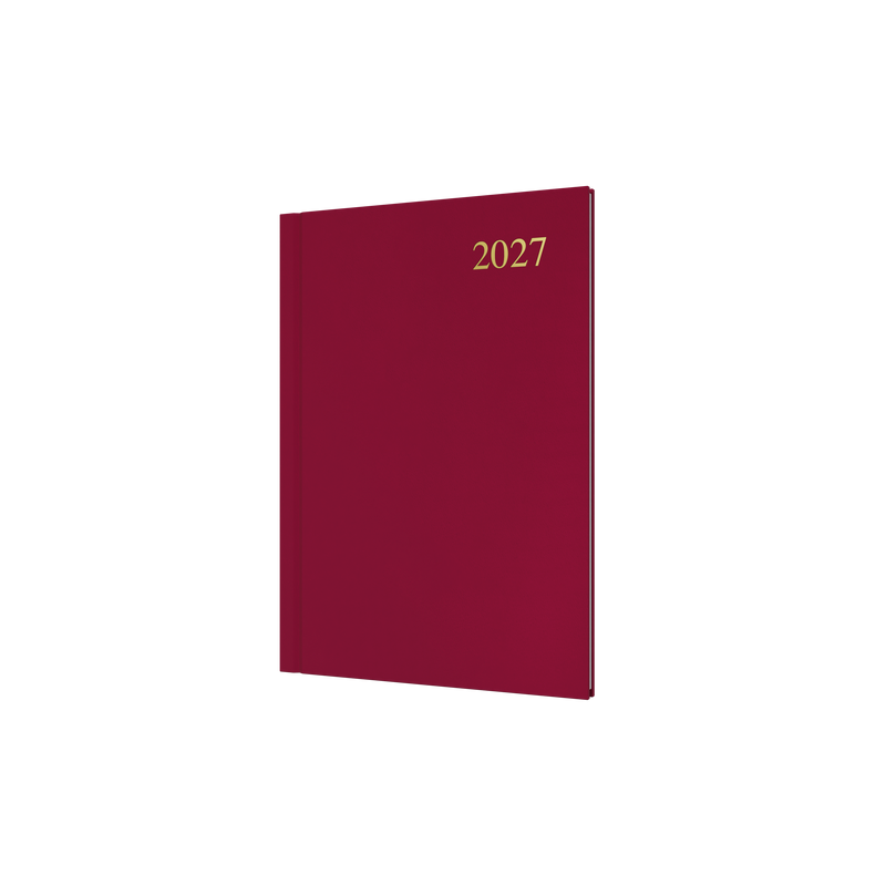 Collins Essential 2027 A5 Week to View Diary Maroon front cover