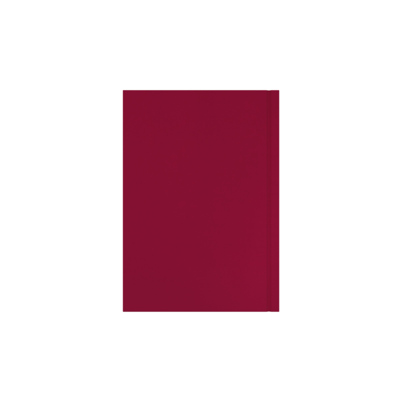 Collins Essential 2027 A5 week to view diary maroon cover and spine detail