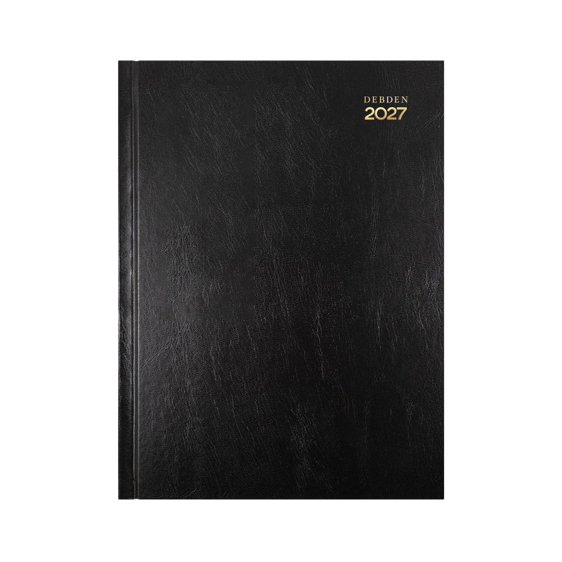 Kyoto 2027 A4 Day to Page Black angled view open