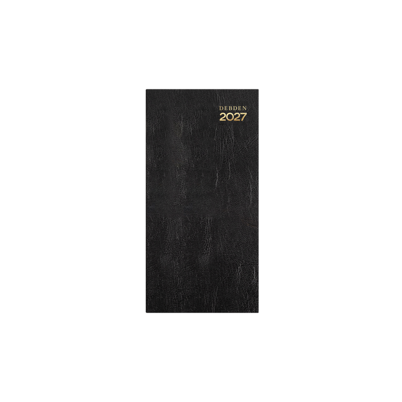 Kyoto 2027 B6/7 Slimline Week to View Black angled view open