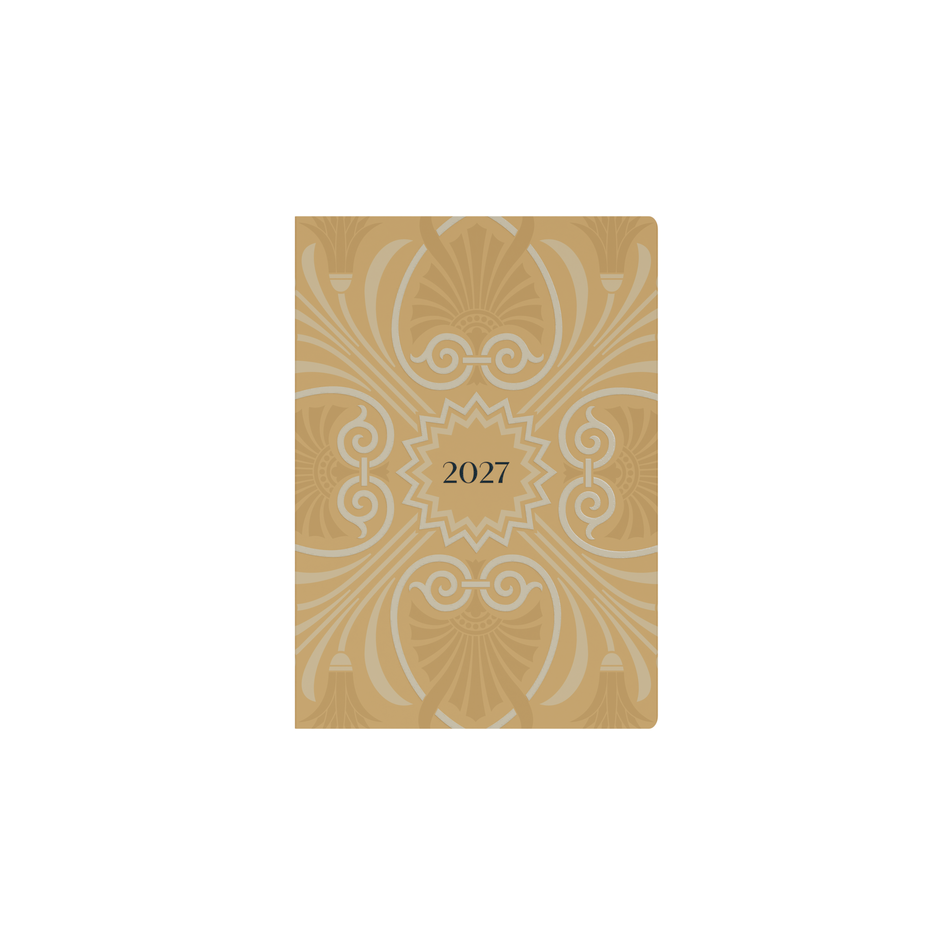 Lavish Lux 2027 A5 Week to View Yellow angled view