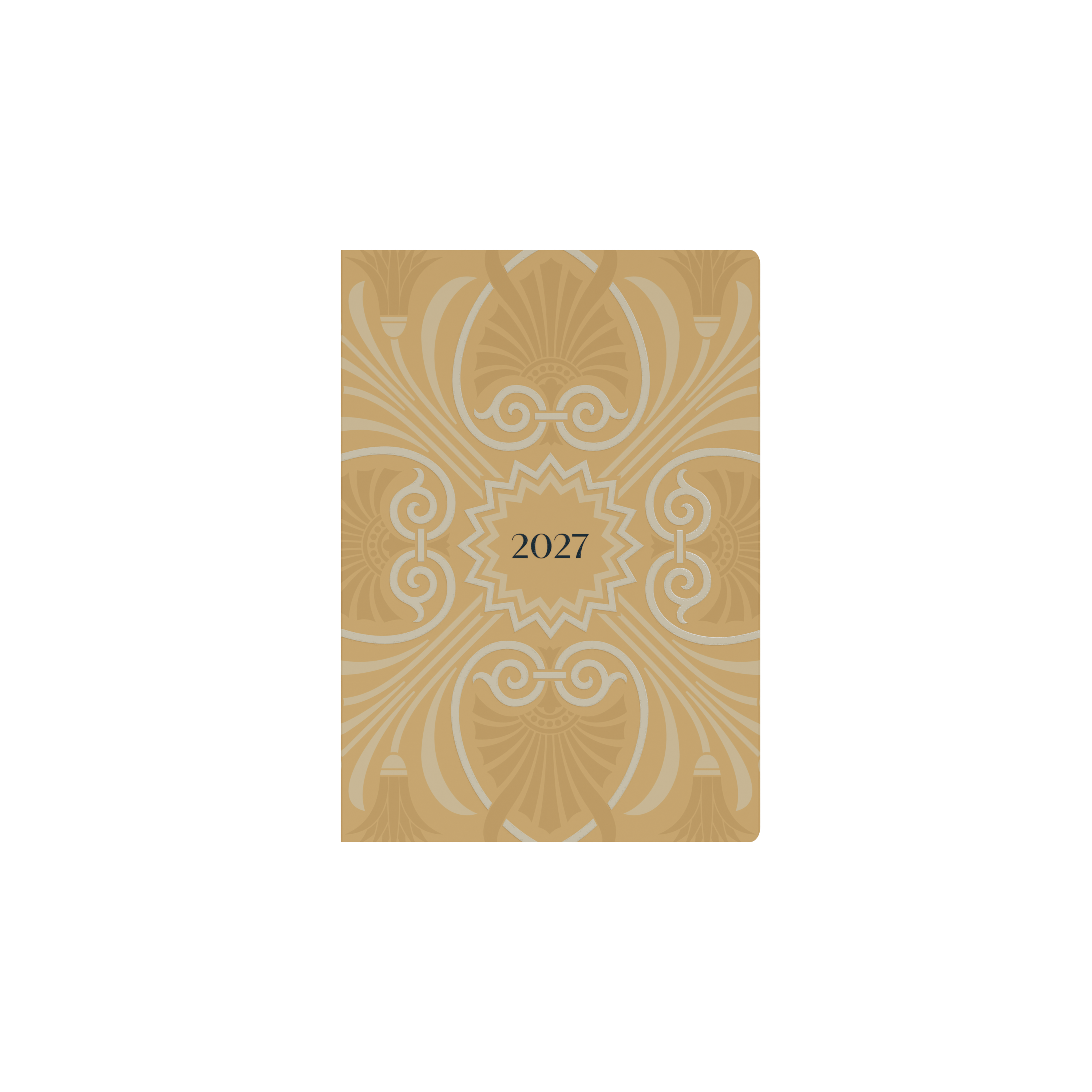 Lavish Lux 2027 A5 Week to View Yellow angled view