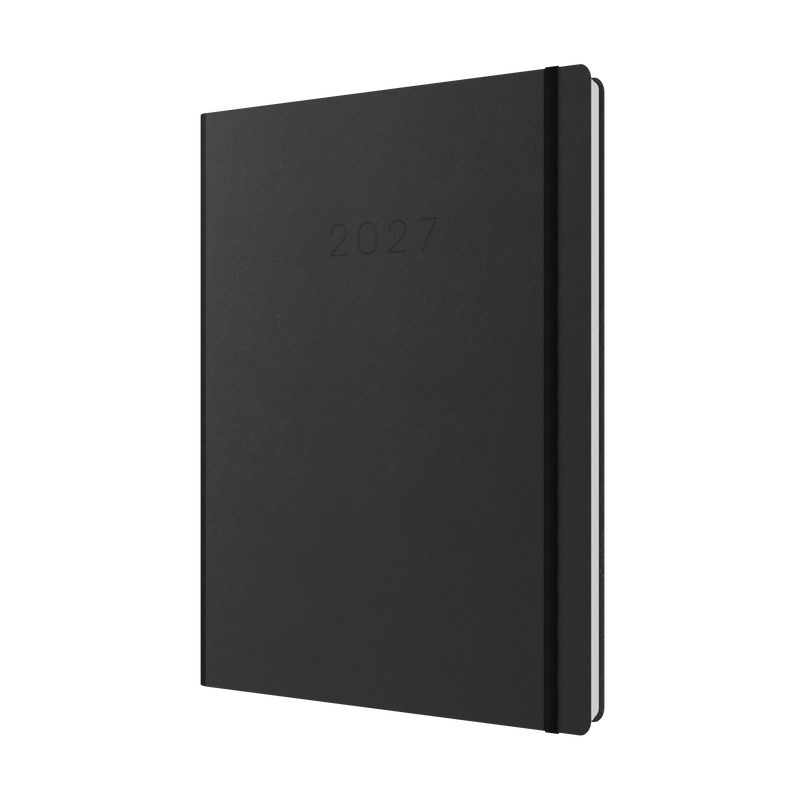 Collins Legacy 2027 A4 day to page black front cover