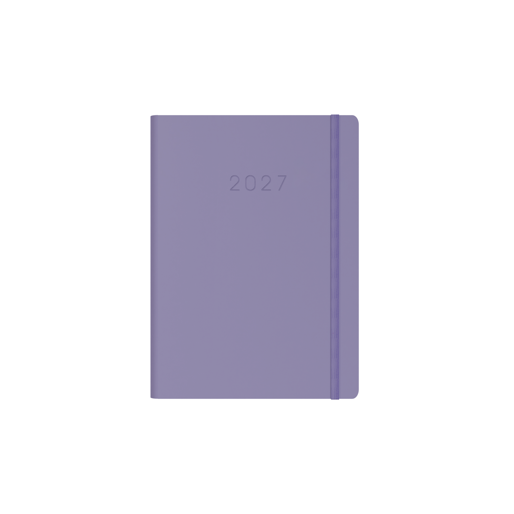 Collins Legacy 2027 A5 week to view purple angled view