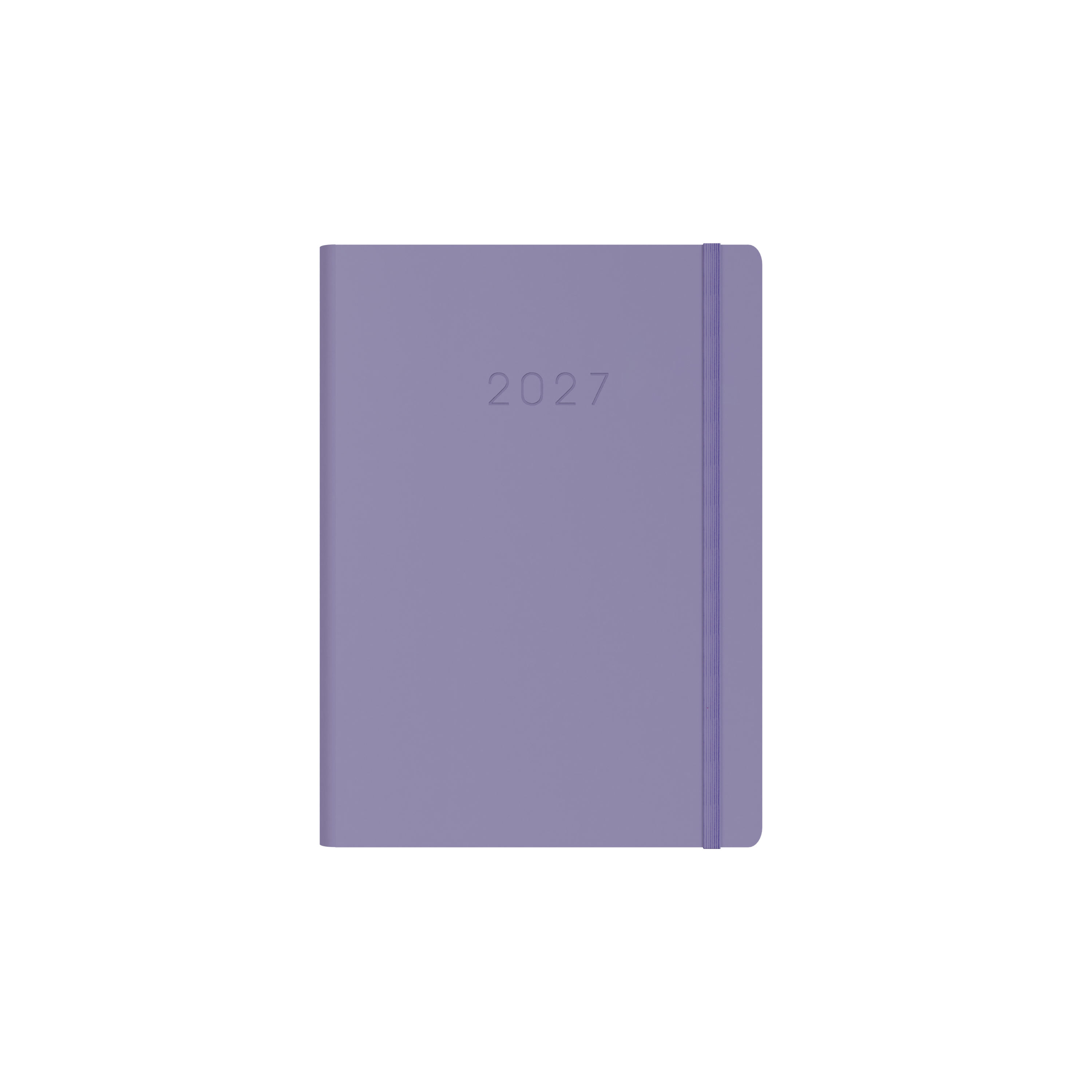 Collins Legacy 2027 A5 week to view purple angled view