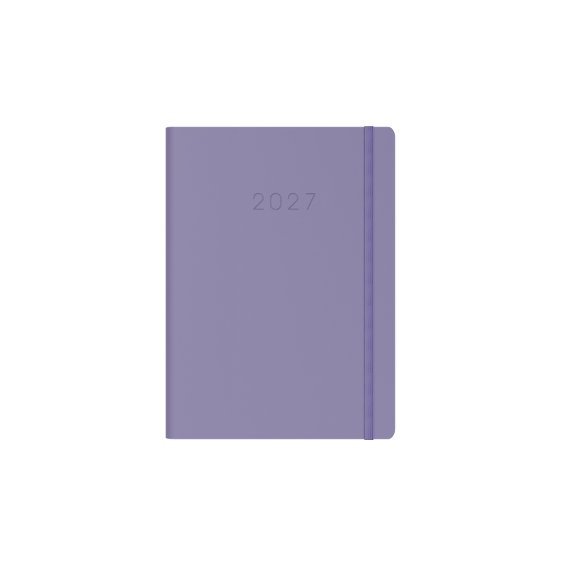 Collins Legacy 2027 A5 week to view purple angled view