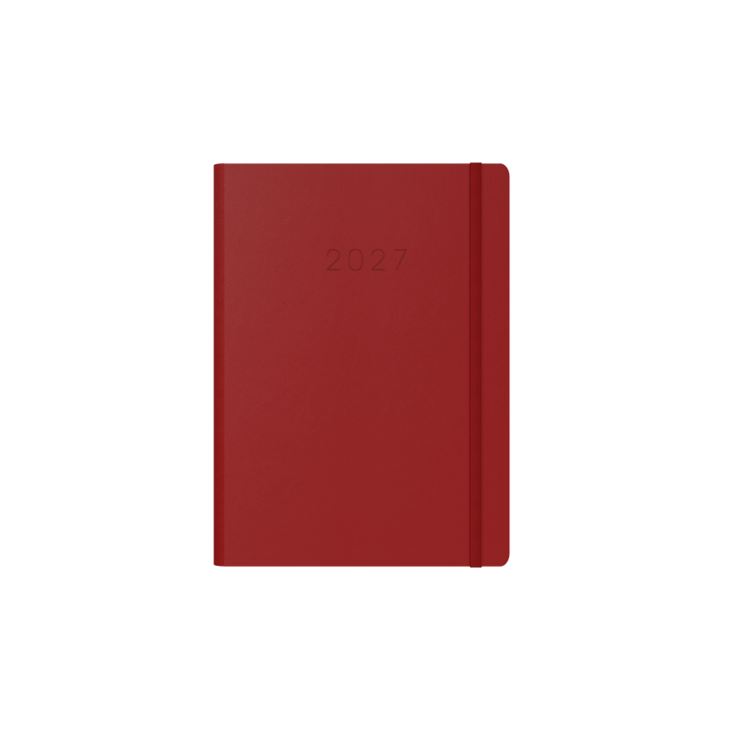 Collins Legacy 2027 A5 week to view red angled view