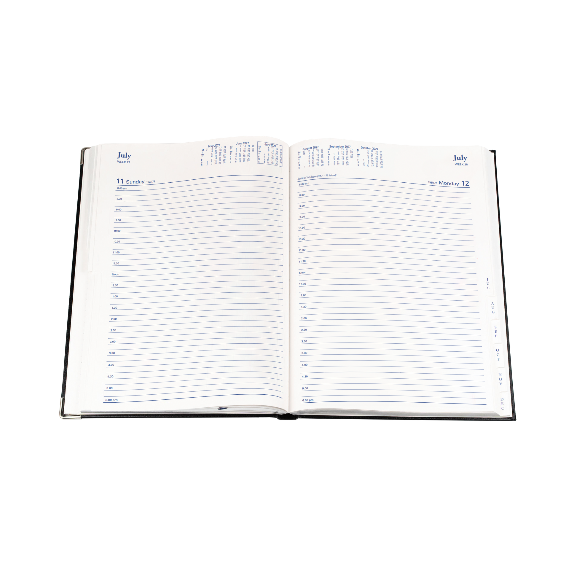 Collins Management 2027 A4 Day to Page Black angled view