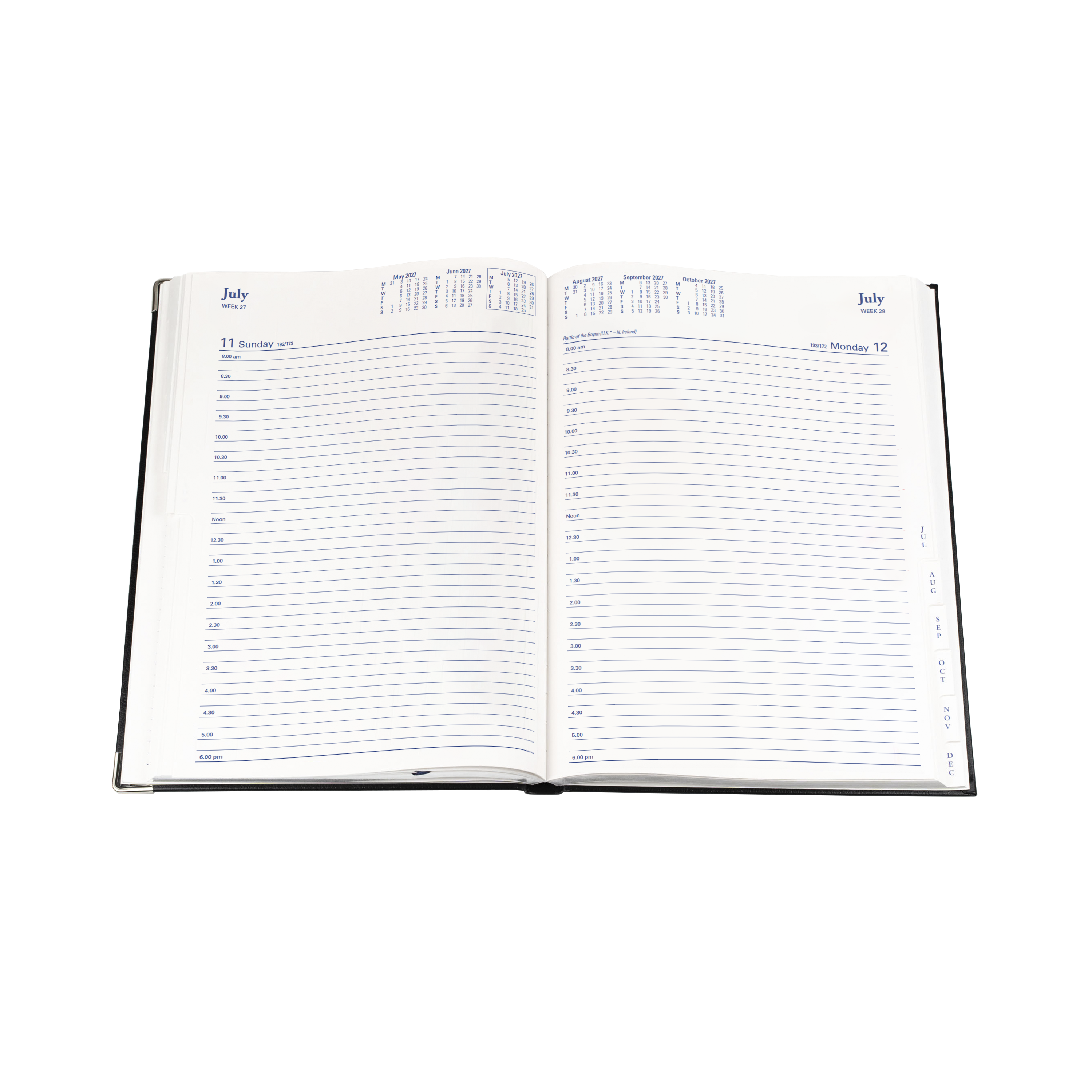Collins Management 2027 A4 Day to Page Black angled view