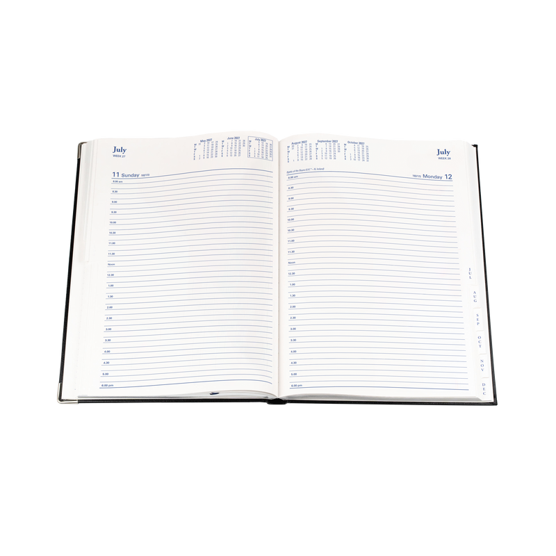 Collins Management 2027 A4 Day to Page Black angled view