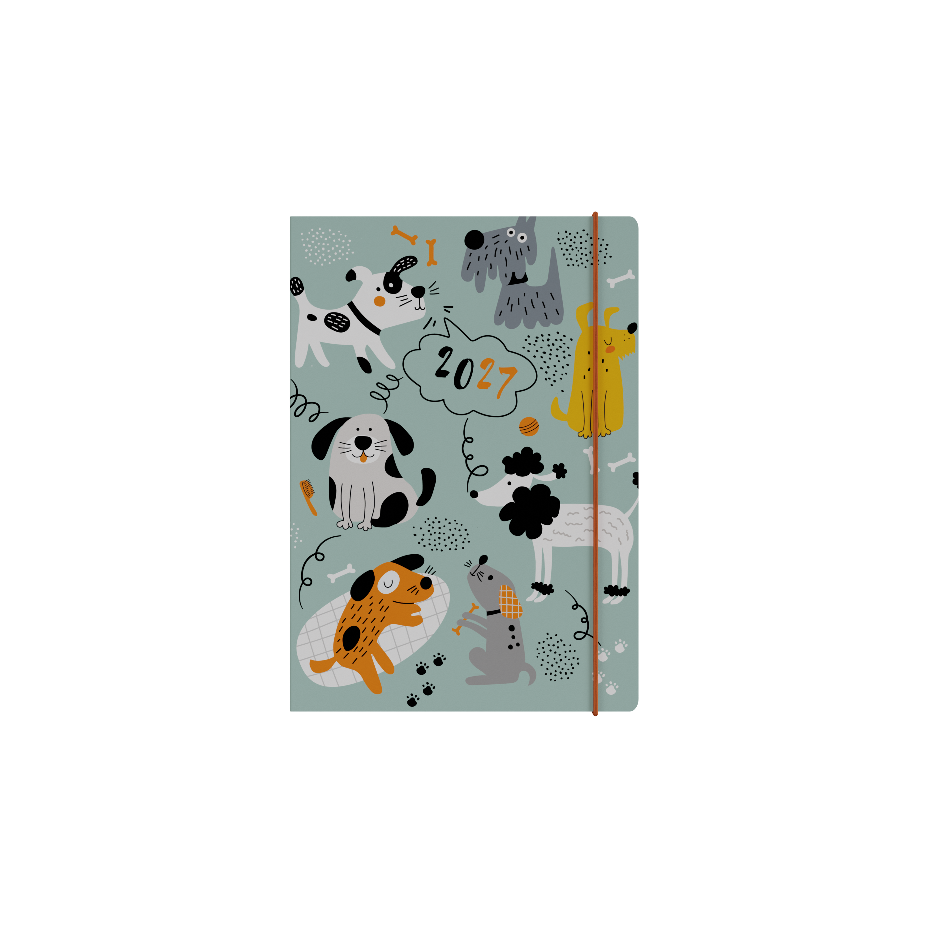 Collins Maru 2027 A5 Week to View Dog angled view