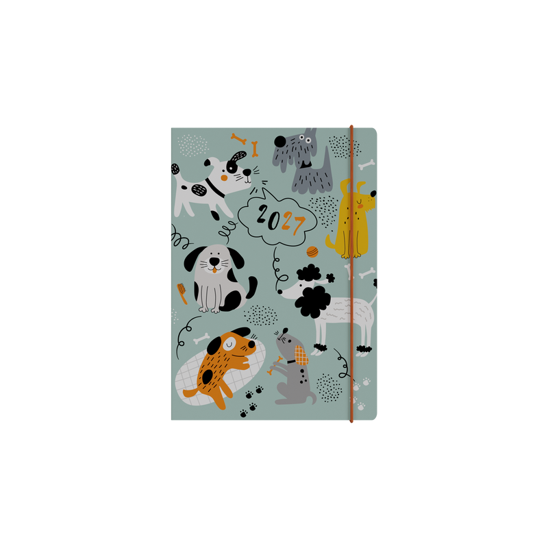 Collins Maru 2027 A5 Week to View Dog angled view
