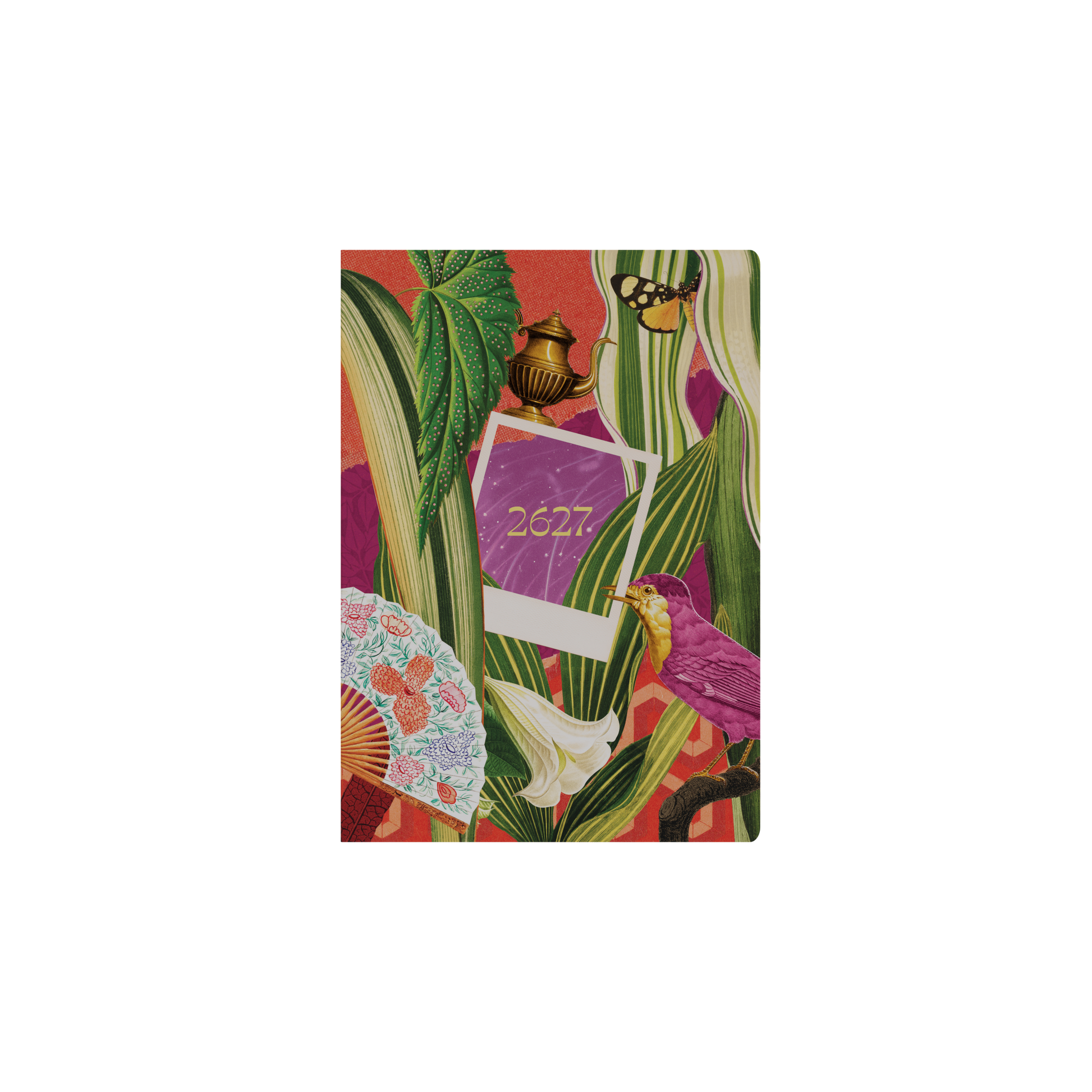 Collins Modern Organic 2027 A5 Week to View Recycled Bird angled view