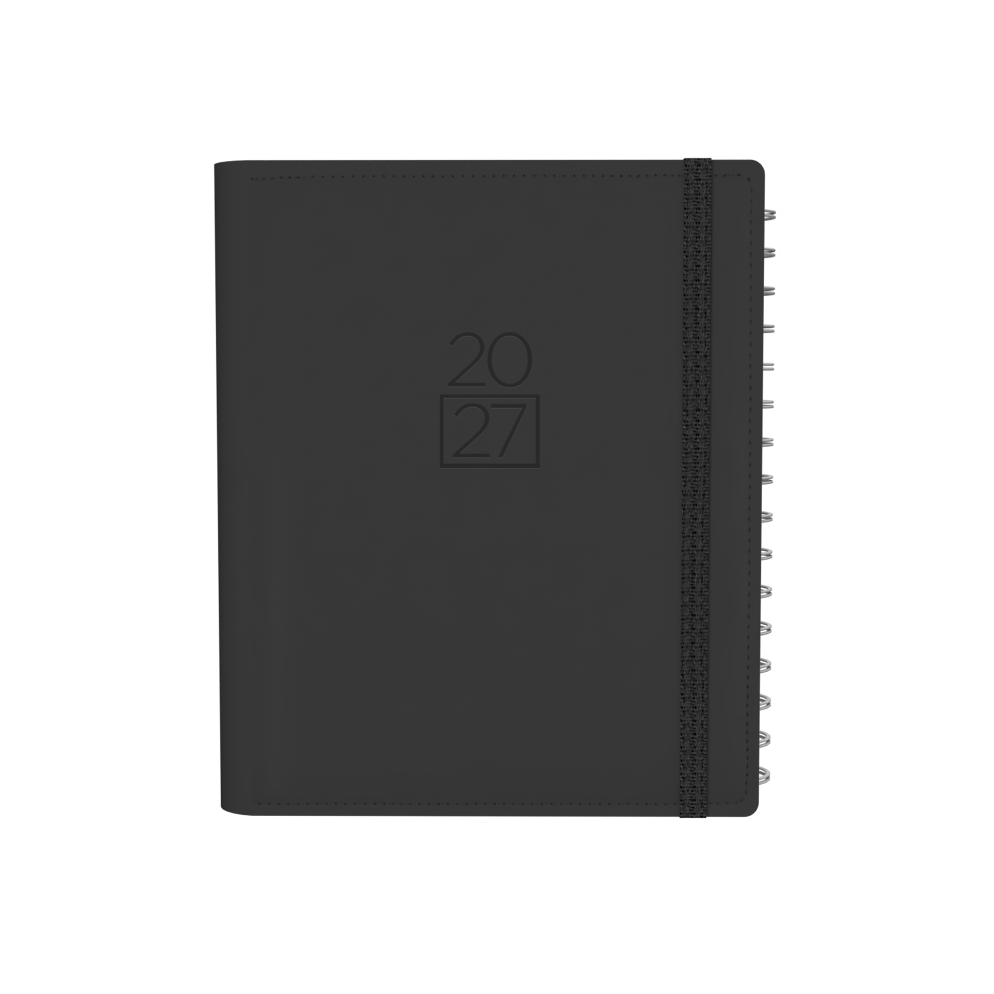 Plan + Note Pro 2027 A5 Week to View Charcoal angled view