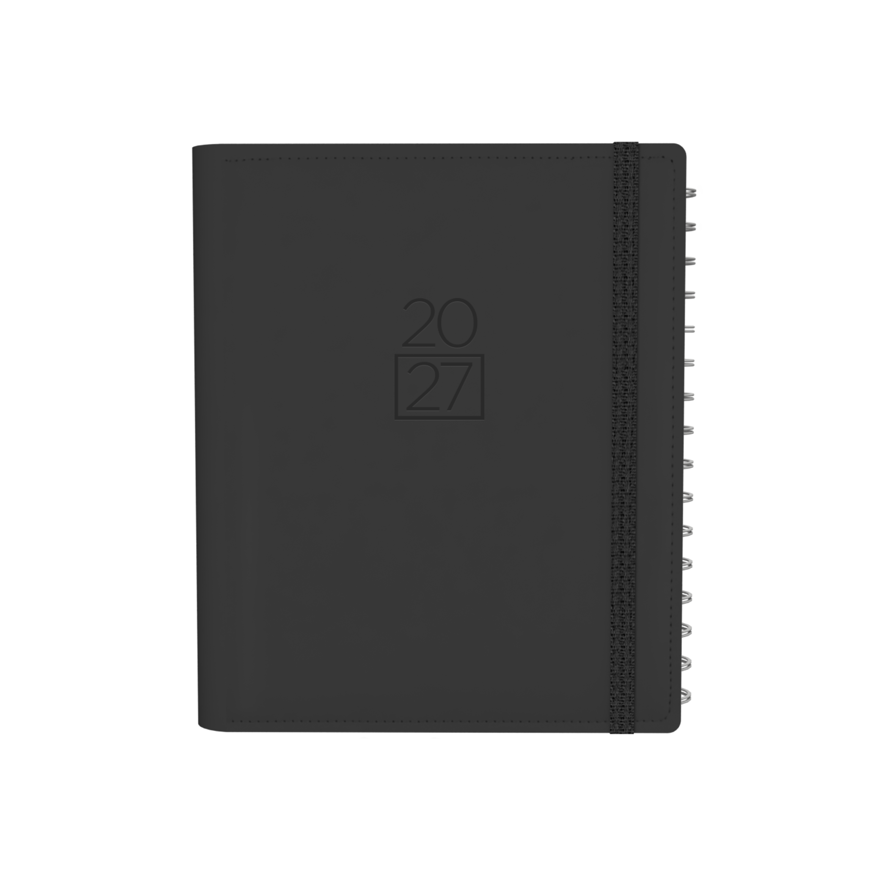 Plan + Note Pro 2027 A5 Week to View Charcoal angled view