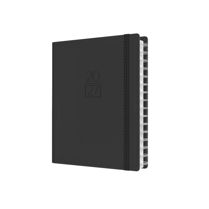 Plan + Note Pro 2027 A5 Week to View Charcoal front cover