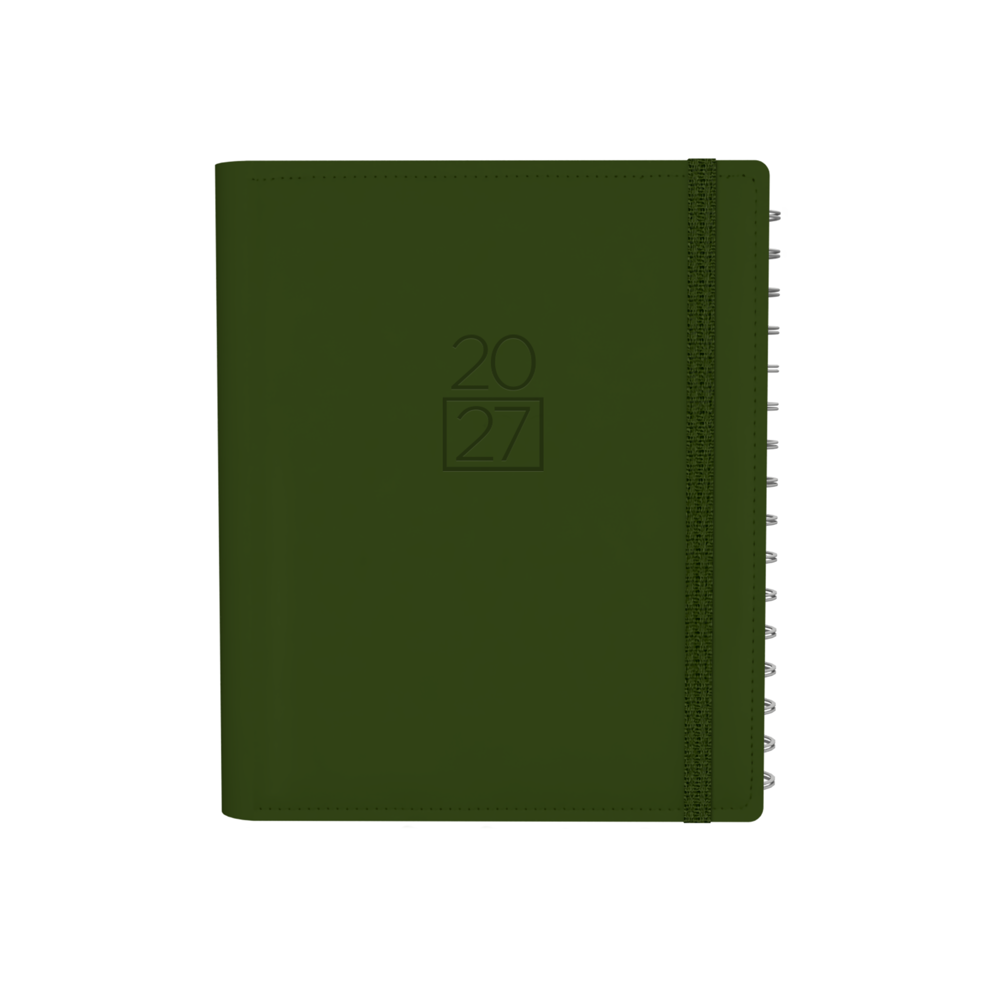 Plan + Note Pro 2027 A5 Week to View Green angled view