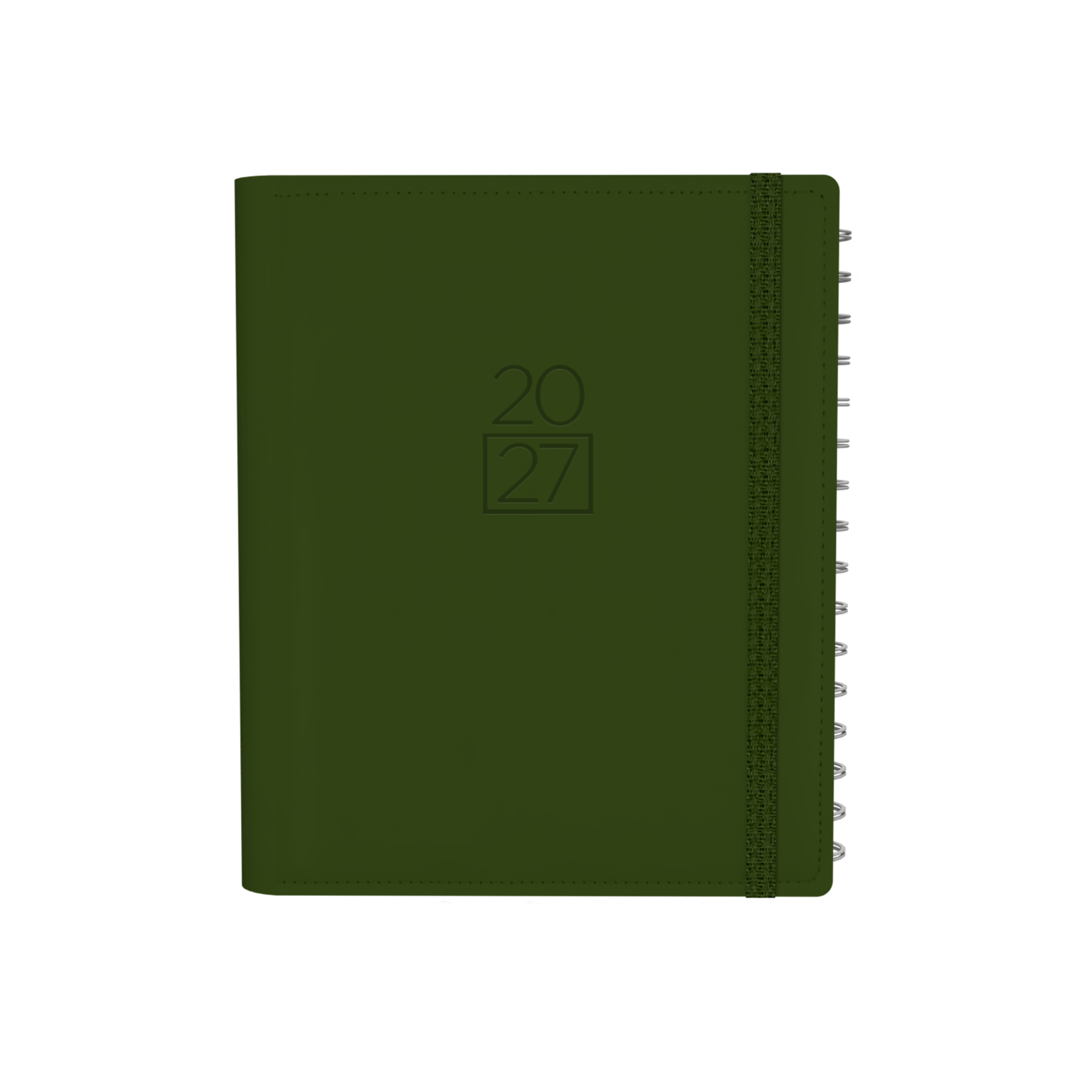 Plan + Note Pro 2027 A5 Week to View Green angled view