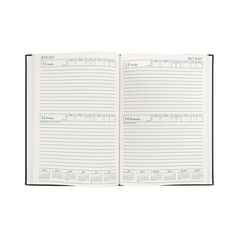 Rural Management 2027 A4 2 Days to a Page Green angled view