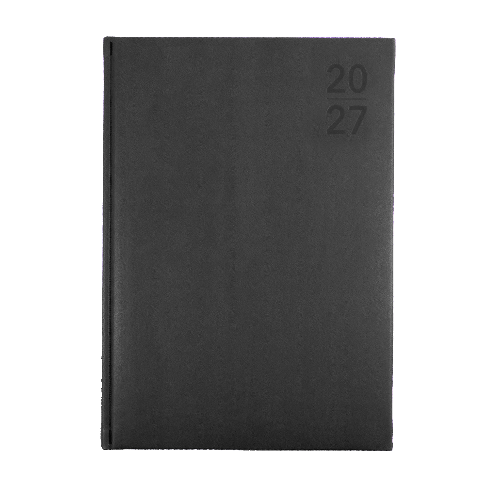 Collins Silhouette 2027 A4 Day to Page Charcoal angled view
