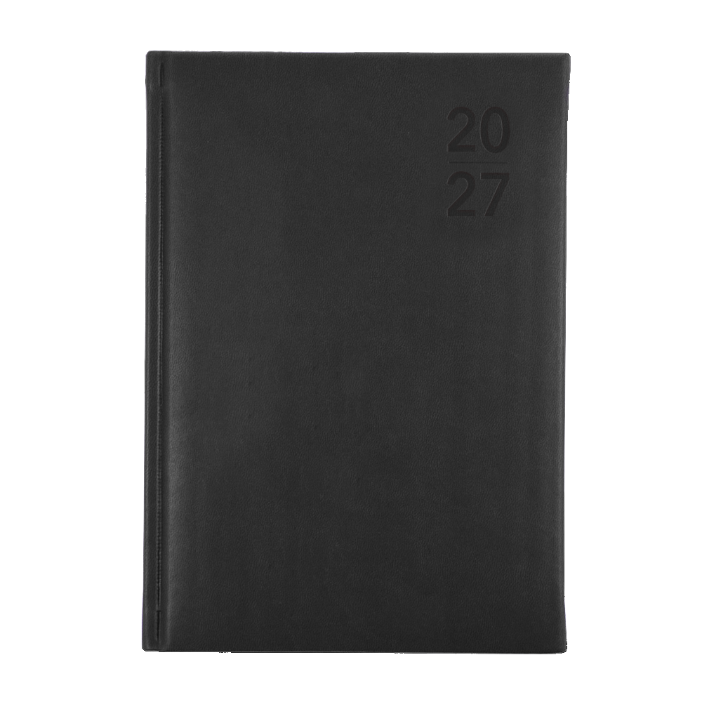 Collins Silhouette 2027 A5 Day to Page Charcoal angled view