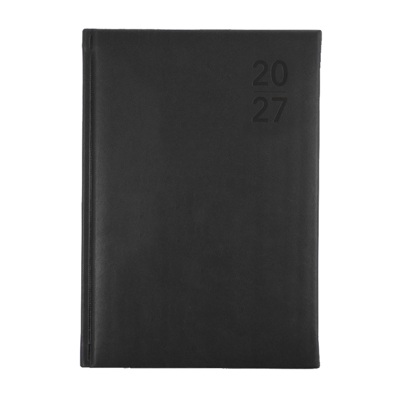 Collins Silhouette 2027 A5 Week to View Charcoal angled view