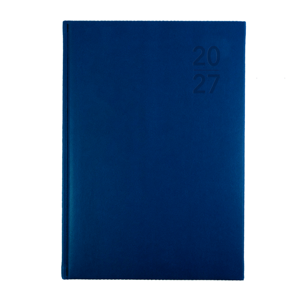 Collins Silhouette 2027 A5 Week to View Navy angled view