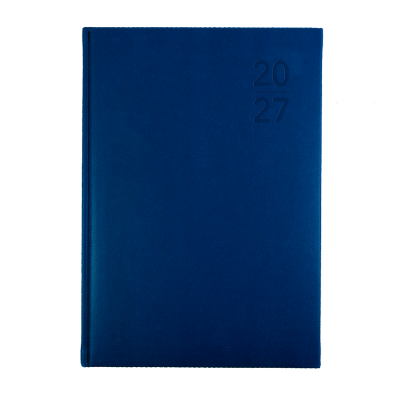 Collins Silhouette 2027 A5 Week to View Navy angled view