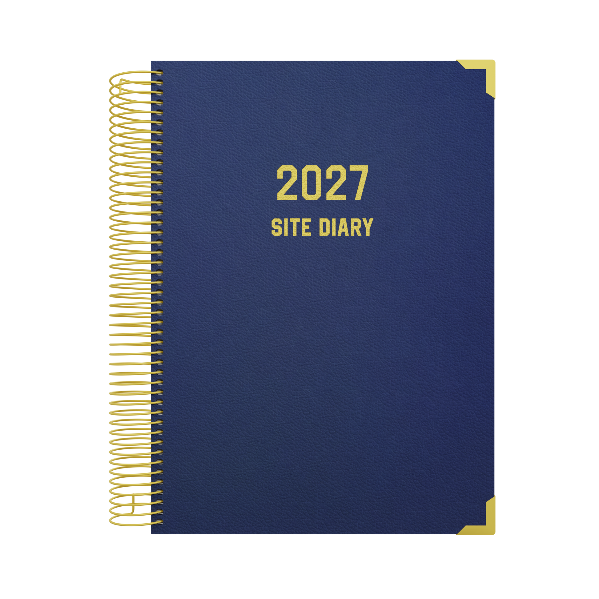 Collins Site Diary 2027 A4 Day to Page Navy angled view