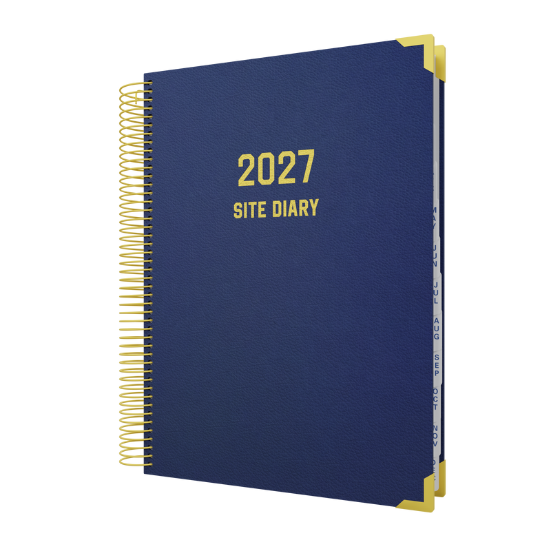 Collins Site Diary 2027 A4 Day to Page Navy front cover