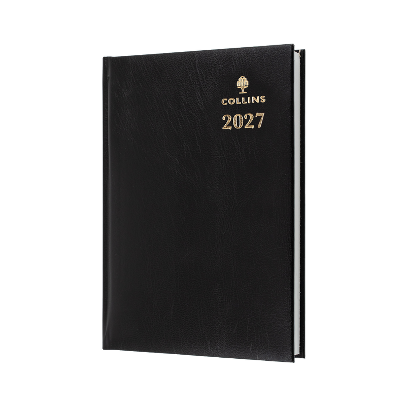 Sterling 2027 A5 Day to Page Black front cover