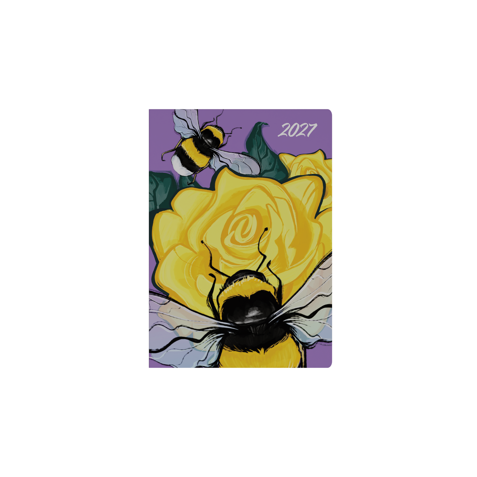 The Roses 2027 A5 Week to View Bee angled view