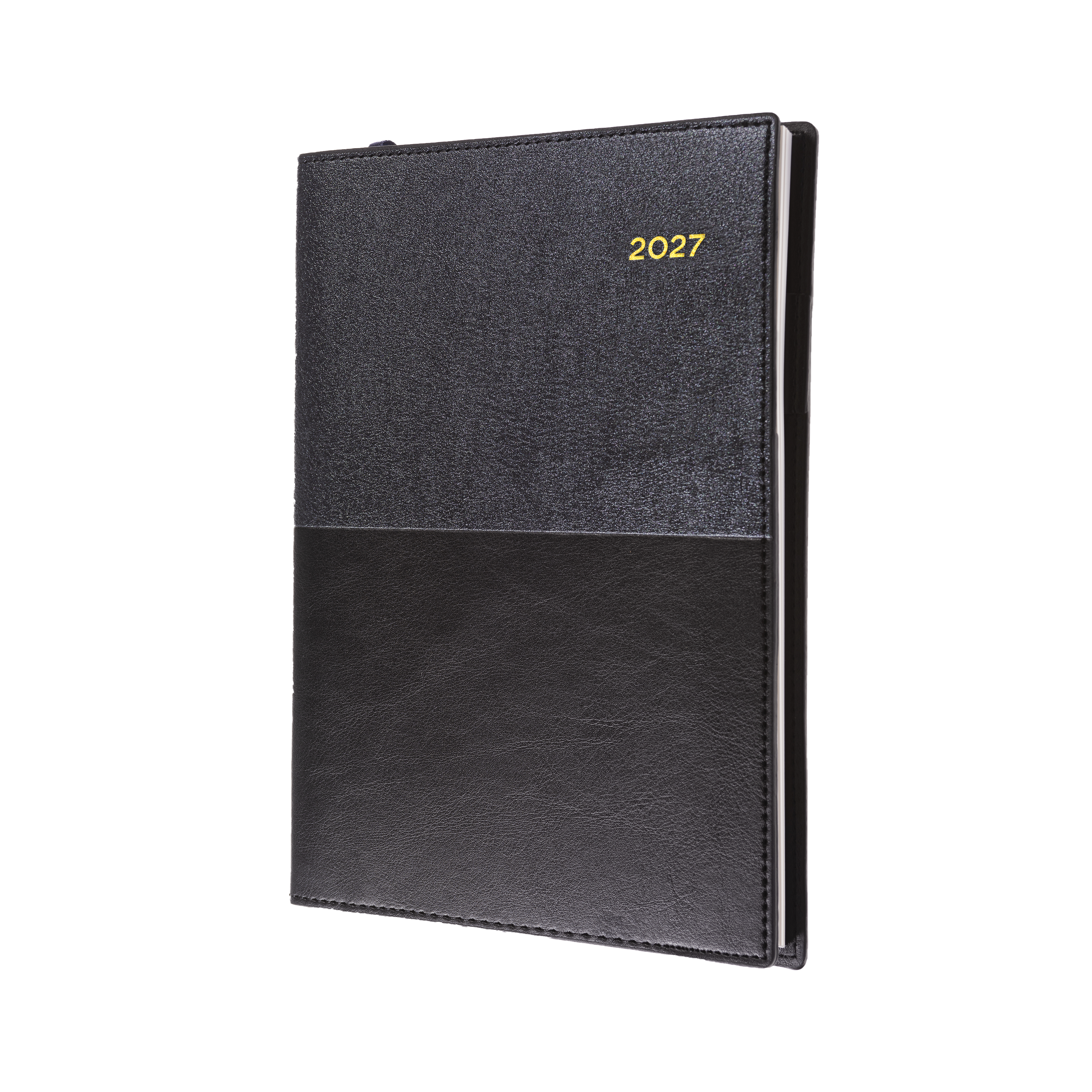 Collins Vanessa 2027 A4 2 Days to Page Diary Black front cover