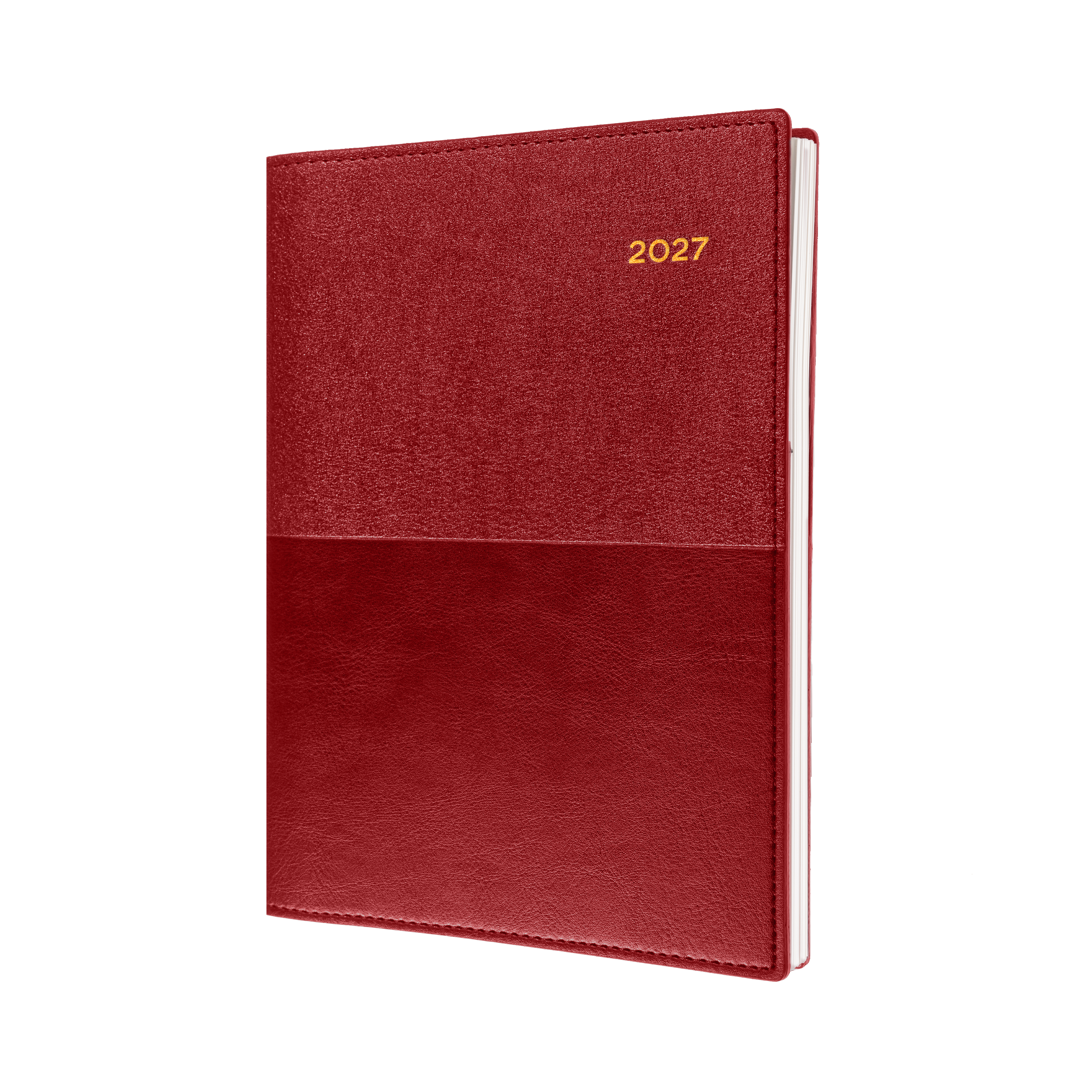 Collins Vanessa 2027 A4 Day to Page Diary Red front cover