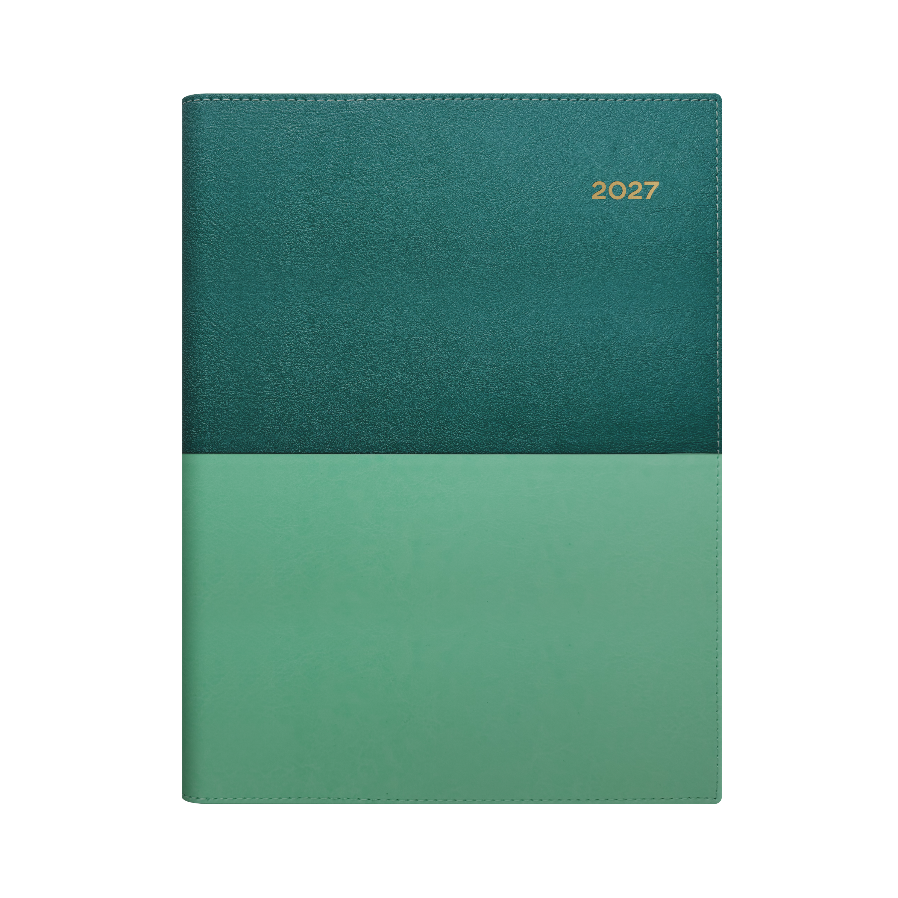 Collins Vanessa 2027 A4 Day to Page Diary Teal angled view