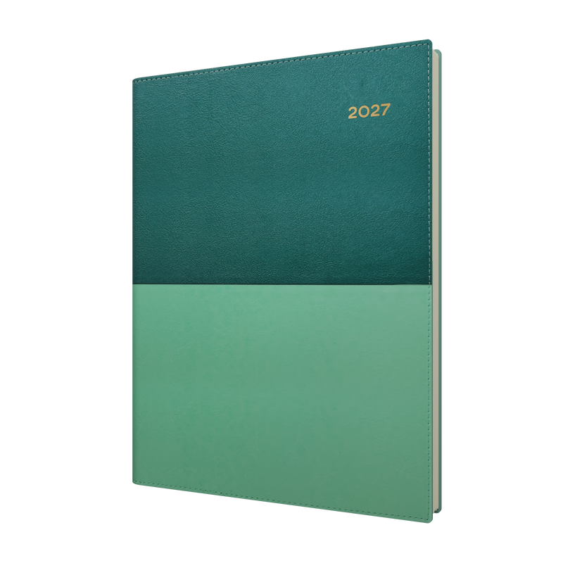 Collins Vanessa 2027 A4 Day to Page Diary Teal front cover