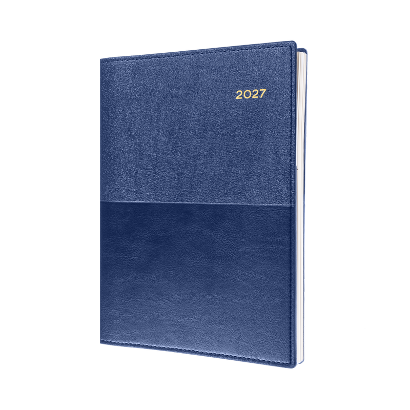 Collins Vanessa 2027 A4 Week to View Diary Blue front cover