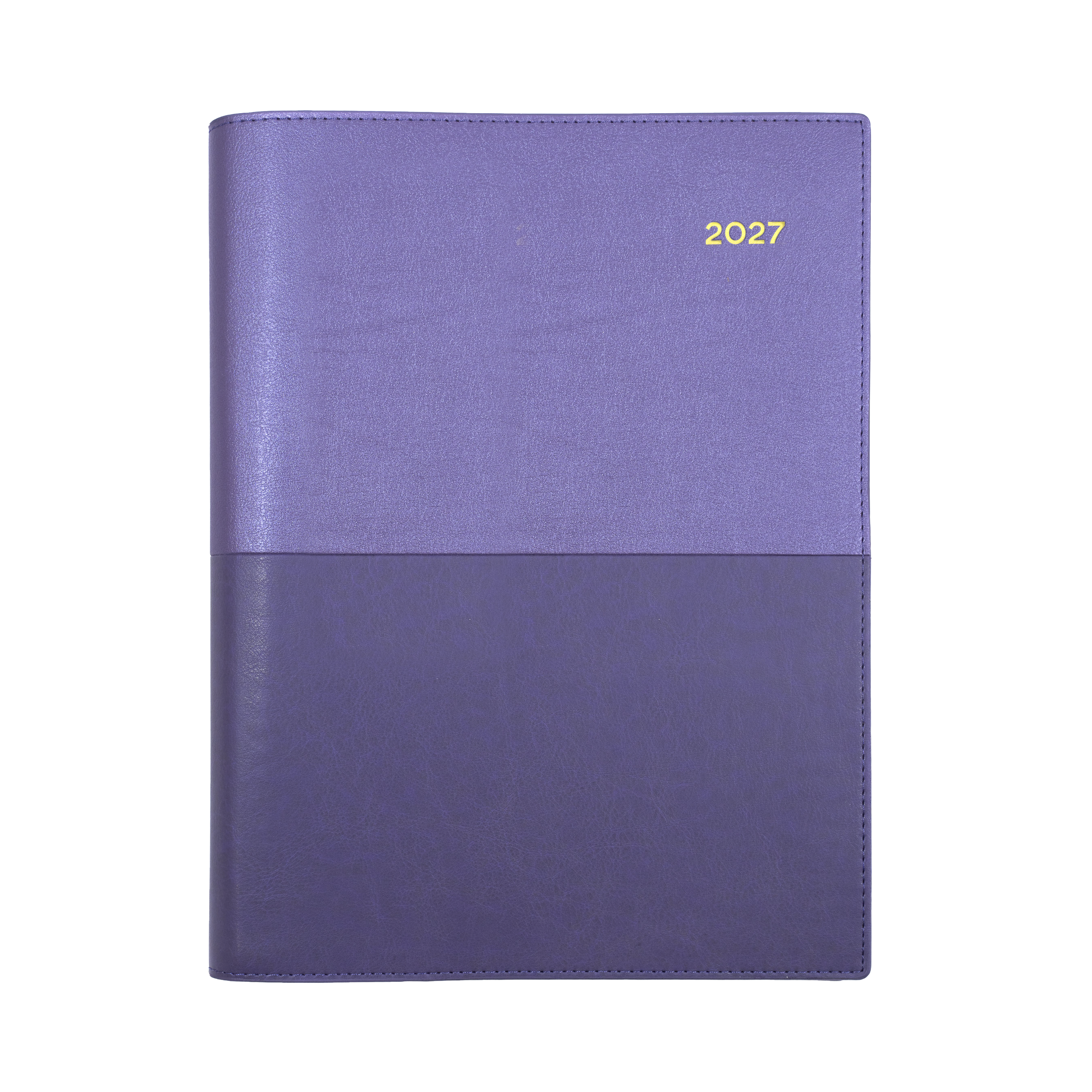 Collins Vanessa 2027 A4 Week to View Diary Lilac angled view
