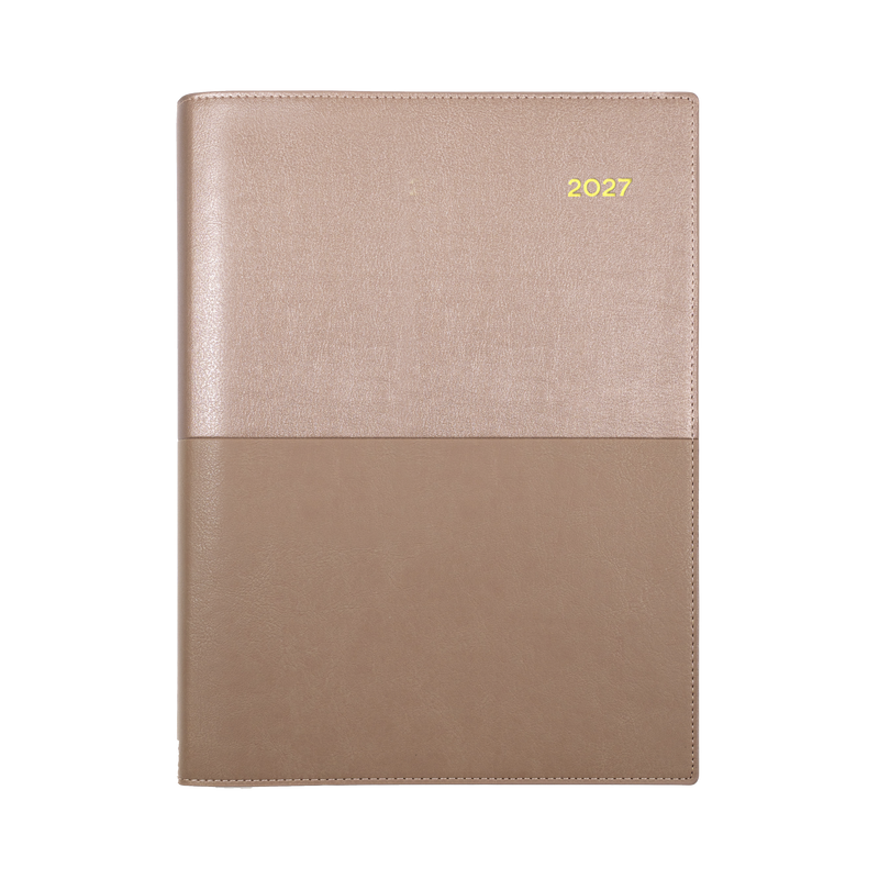 Collins Vanessa 2027 A4 Week to View Diary Rose Gold front cover